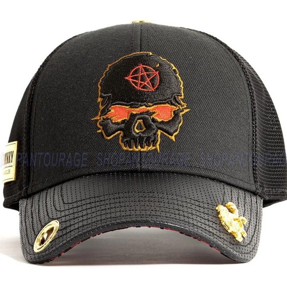 Red Monkey Hell Raiser Black RM1438 New Limited Unisex Trucker Snapback Hat Cap - Picture 3 of 7